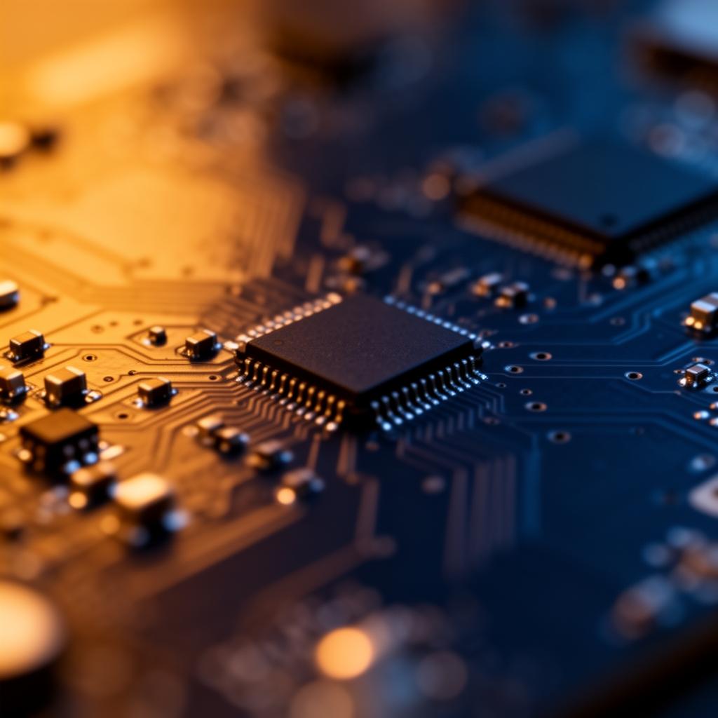 Macro photograph of circuitry